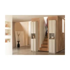 WOOOD Wandkasten|Industriele Kasten|Basu Smalle kast grenen dust 40 cm