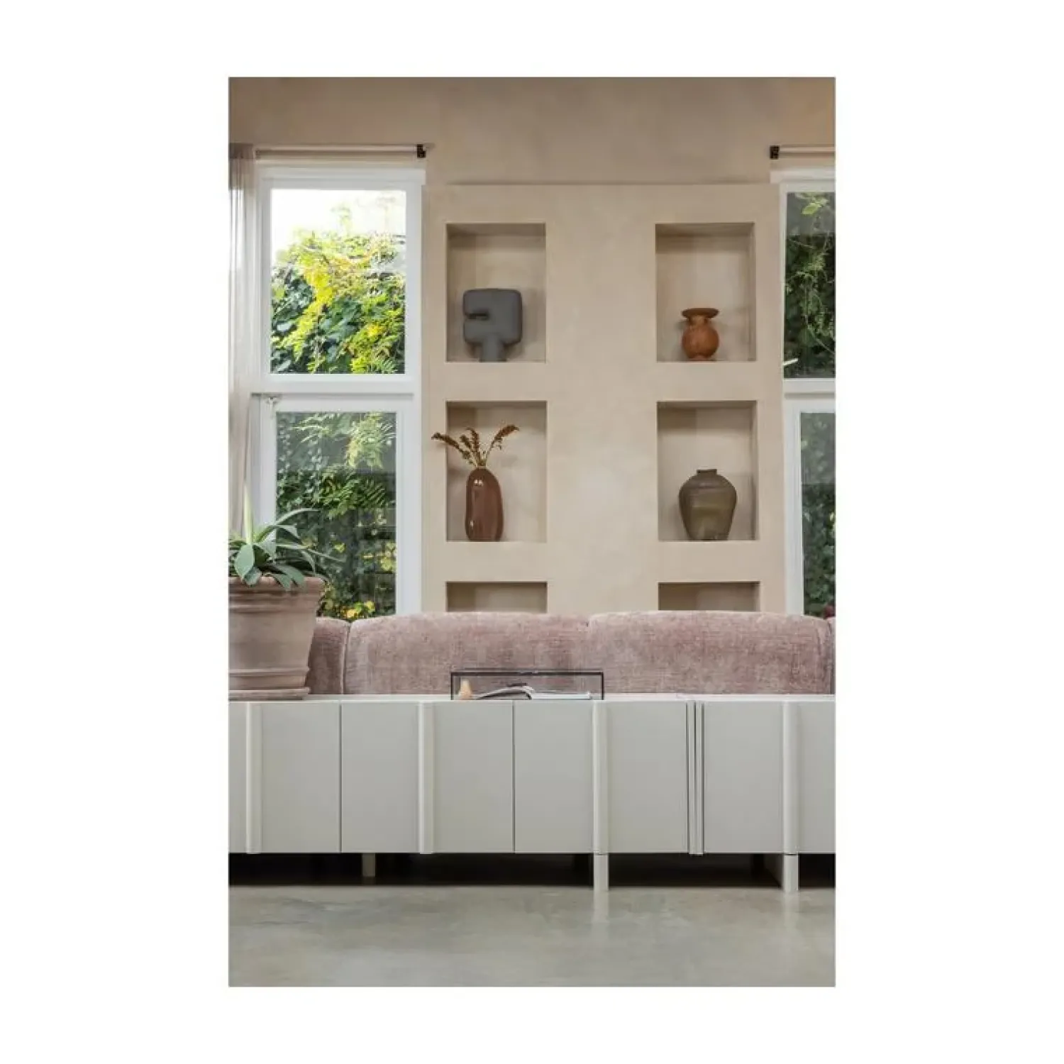 WOOOD Industriele Kasten|Tv Meubels|Basu Tv meubel grenen dust 152 cm