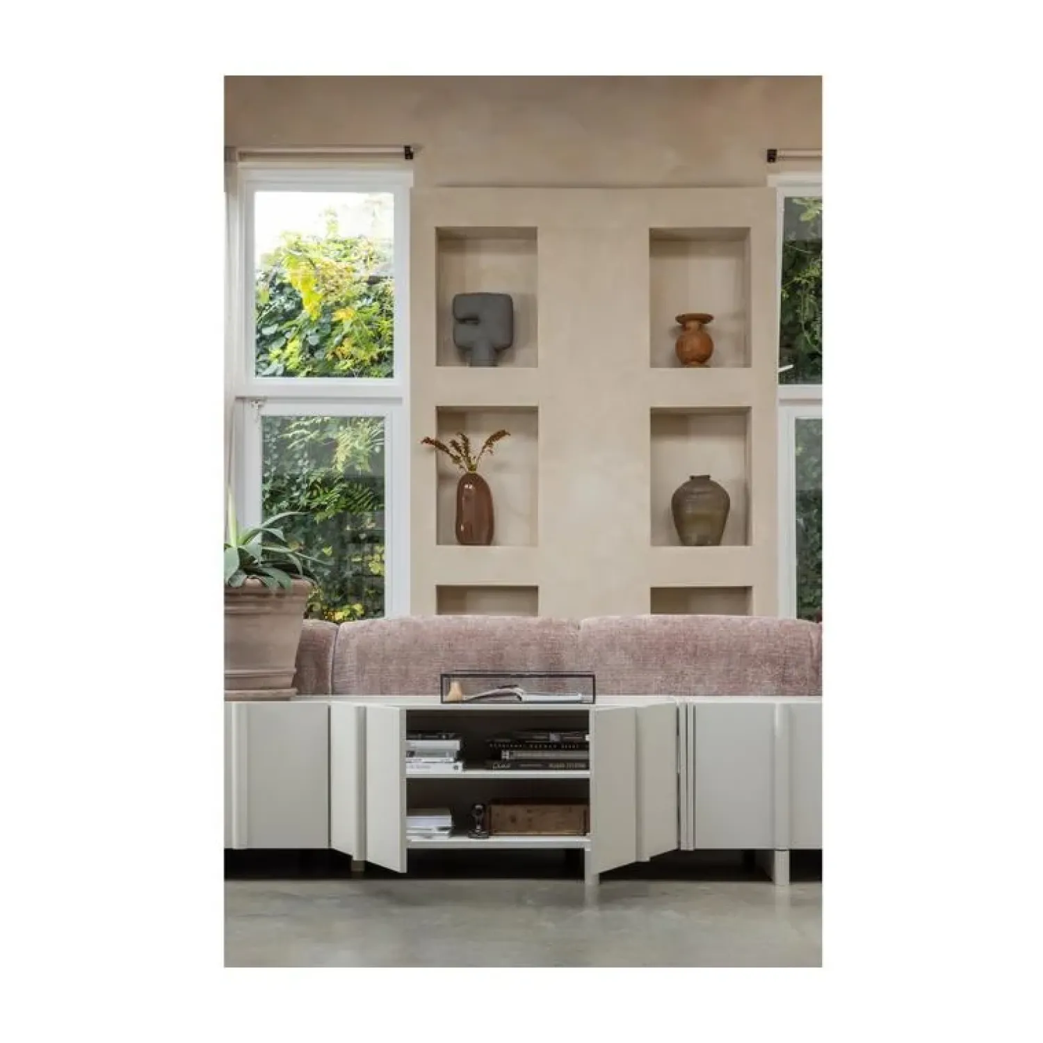 WOOOD Industriele Kasten|Tv Meubels|Basu Tv meubel grenen dust 200 cm