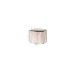 Dutchbone Hockers|Bay Opbergpoef Bruin 52cm