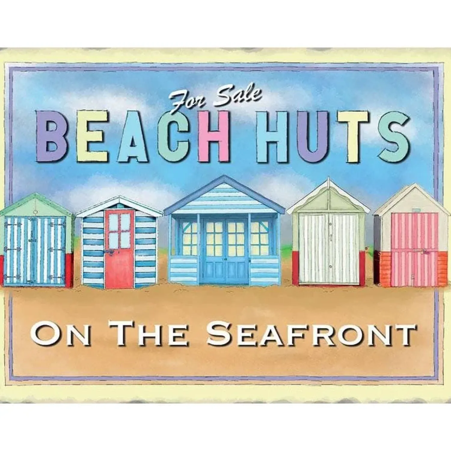 Cavetown Metalen Borden|Beach Huts - metalen bord