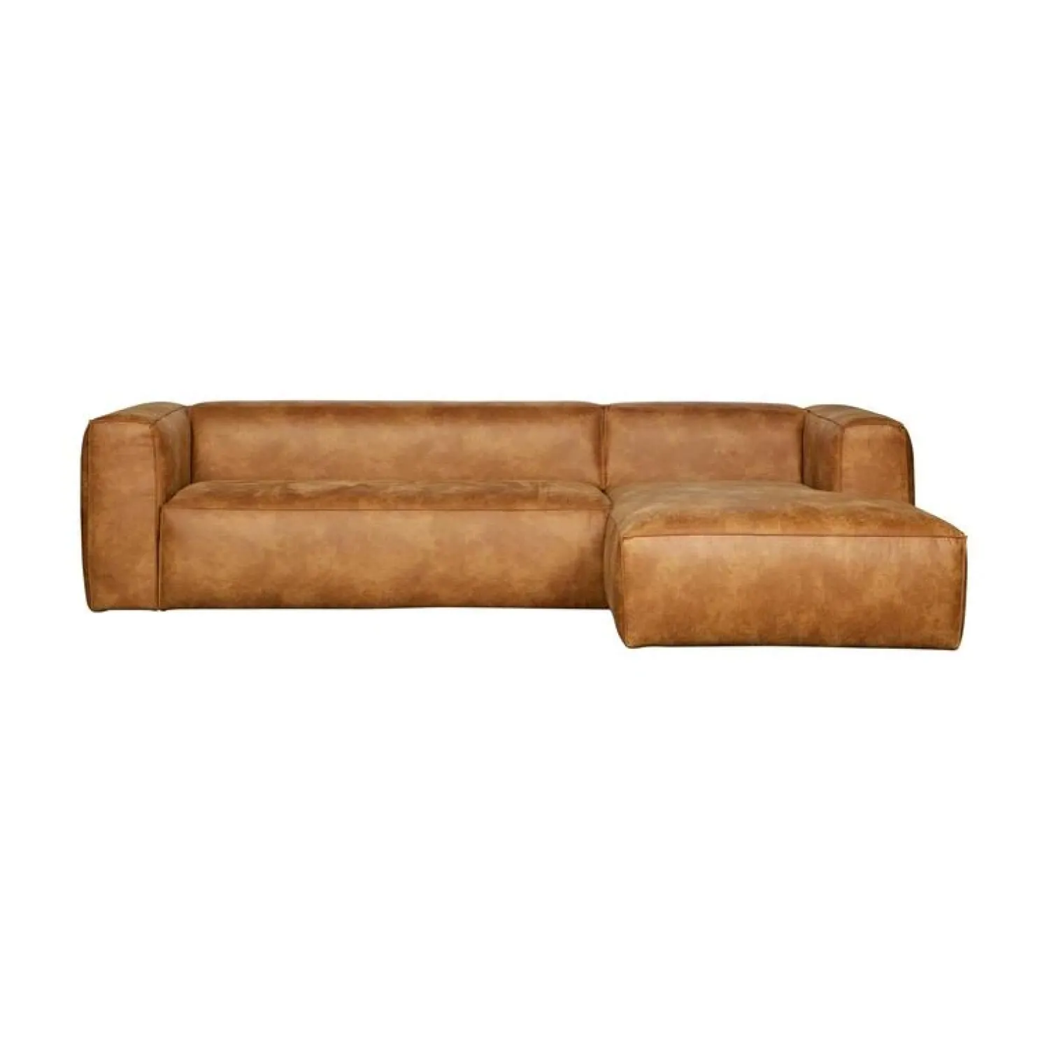 WOOOD Hoekbanken|Bean Hoekbank rechts ecoleer cognac 305cm