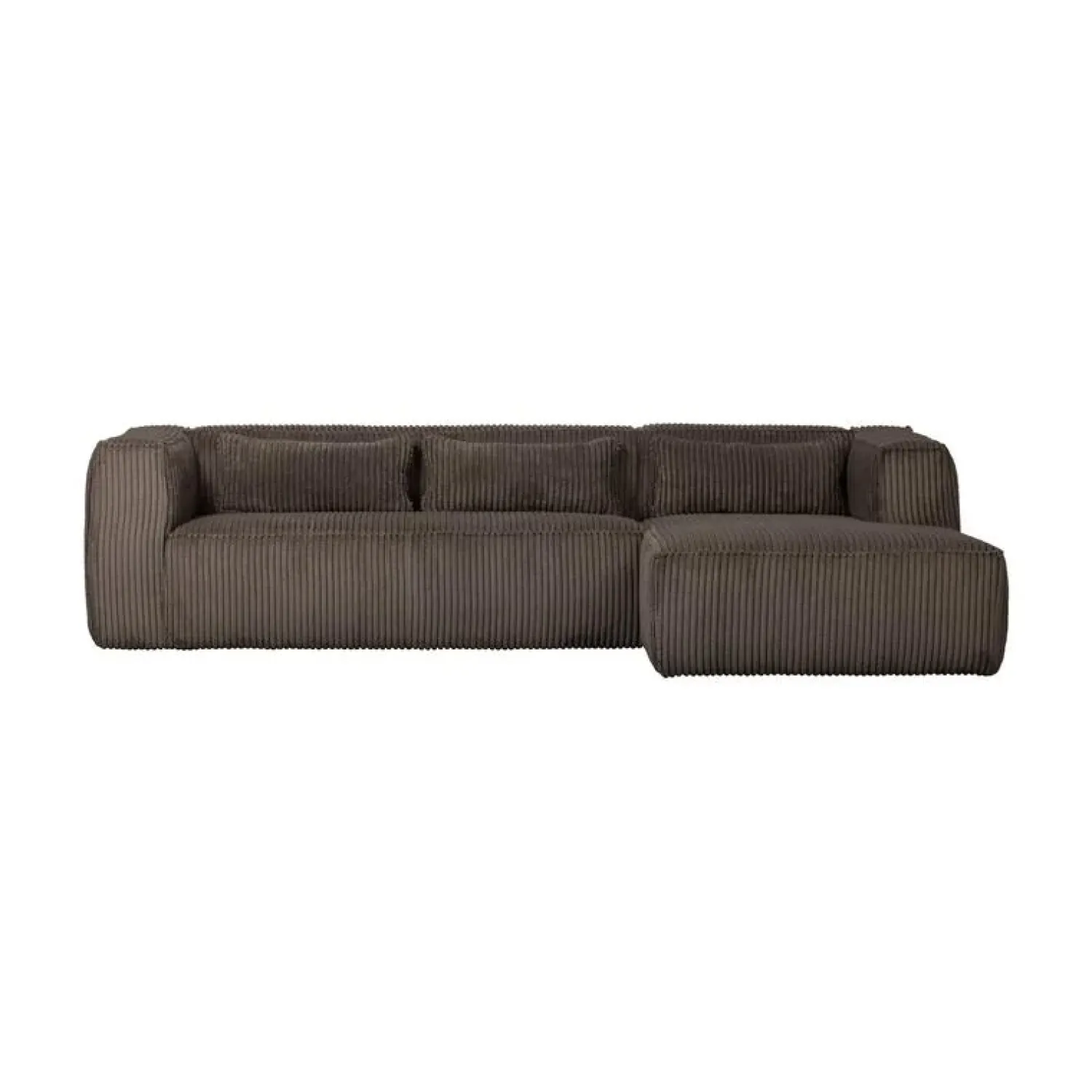 WOOOD Hoekbanken|Bean Hoekbank rechts ribstof taupe 305cm
