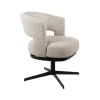 Mysons Eetkamerstoelen|Beau eetkamerfauteuil draaipoot Gebroken wit