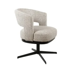 Mysons Eetkamerstoelen|Beau eetkamerfauteuil draaipoot Gebroken wit