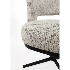 Mysons Eetkamerstoelen|Beau eetkamerfauteuil draaipoot Gebroken wit