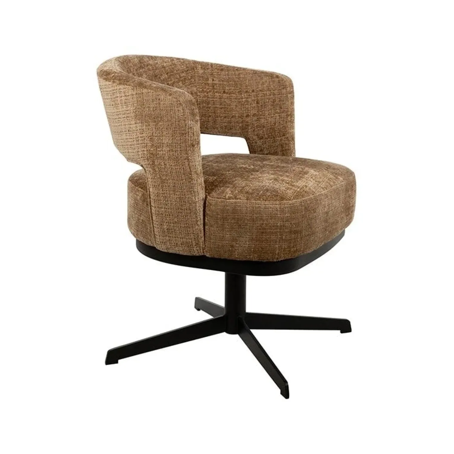 Mysons Eetkamerstoelen|Beau eetkamerfauteuil draaipoot Bruin