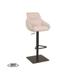 Label51 Barkrukken|Beauty Barkruk verstelbaar Boucle creme