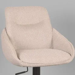 Label51 Barkrukken|Beauty Barkruk verstelbaar Boucle creme