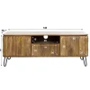 Kalfort Industriele Kasten|Tv Meubels|Belisa TV-meubel mangohout zandkleur 135cm