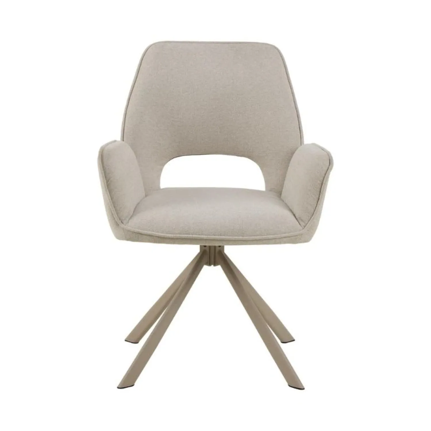 Nordhavn Eetkamerstoelen|Bella Eetkamerstoel beige met beige onderstel