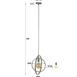 Kalfort Hanglampen|Bellamy 1-lichts Hanglamp Beige