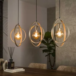 Kalfort Hanglampen|Bellamy 3-lichts Hanglamp Beige