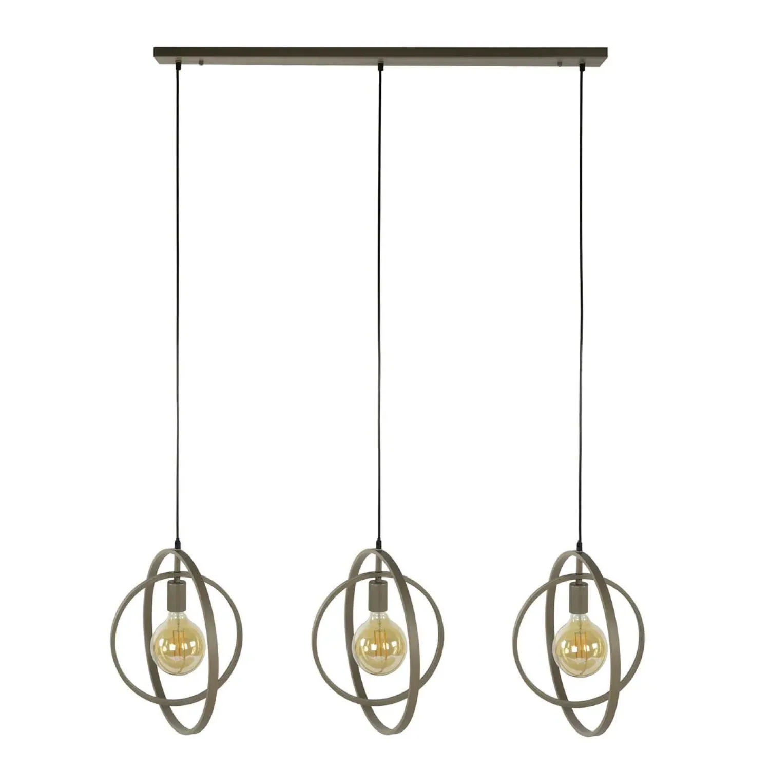 Kalfort Hanglampen|Bellamy 3-lichts Hanglamp Beige