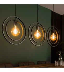 Kalfort Hanglampen|Bellamy 3-lichts hanglamp industrieel