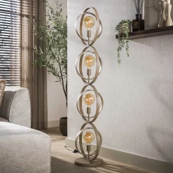 Kalfort Vloerlampen|Bellamy 4-lichts Vloerlamp Beige