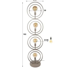 Kalfort Vloerlampen|Bellamy 4-lichts Vloerlamp Beige