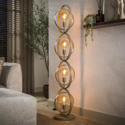 Kalfort Vloerlampen|Bellamy 4-lichts Vloerlamp Beige