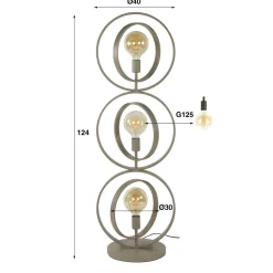 Kalfort Vloerlampen|Bellamy 3-lichts Vloerlamp Beige