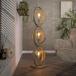 Kalfort Vloerlampen|Bellamy 3-lichts Vloerlamp Beige