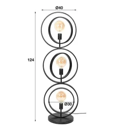 Kalfort Vloerlampen|Bellamy 3-lichts vloerlamp industrieel