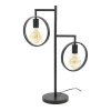 Kalfort Bureaulampen|Tafellampen|Bellivia Tafellamp 2-lichts Charcoal Zwart