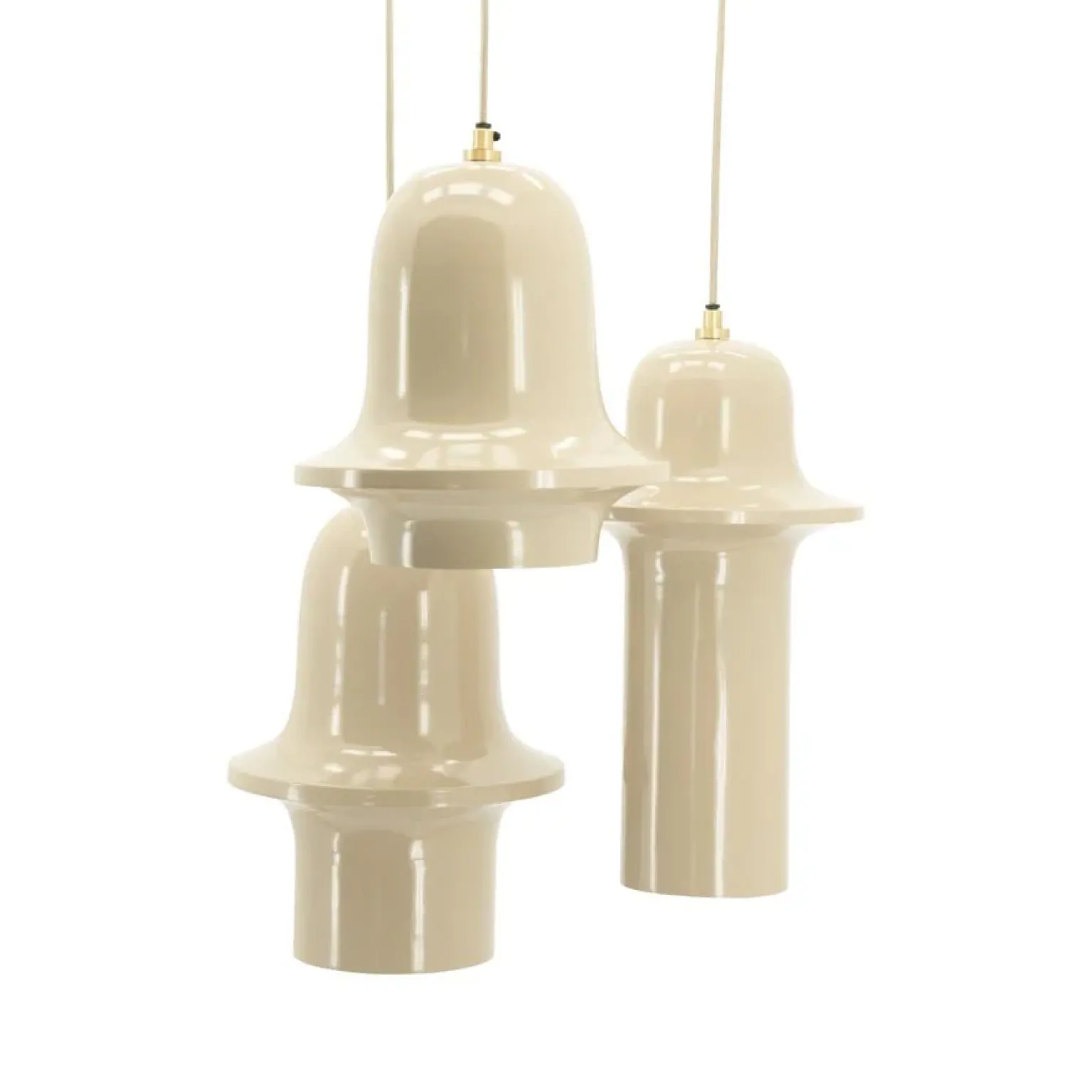 By Boo Hanglampen|Bellure 3-lichts getrapte Hanglamp Beige