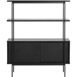Nordhavn Boekenkasten|Industriele Kasten|Belvero Boekenkast Zwart 94cm