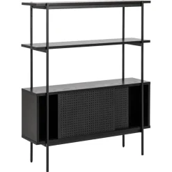 Nordhavn Boekenkasten|Industriele Kasten|Belvero Boekenkast Zwart 94cm