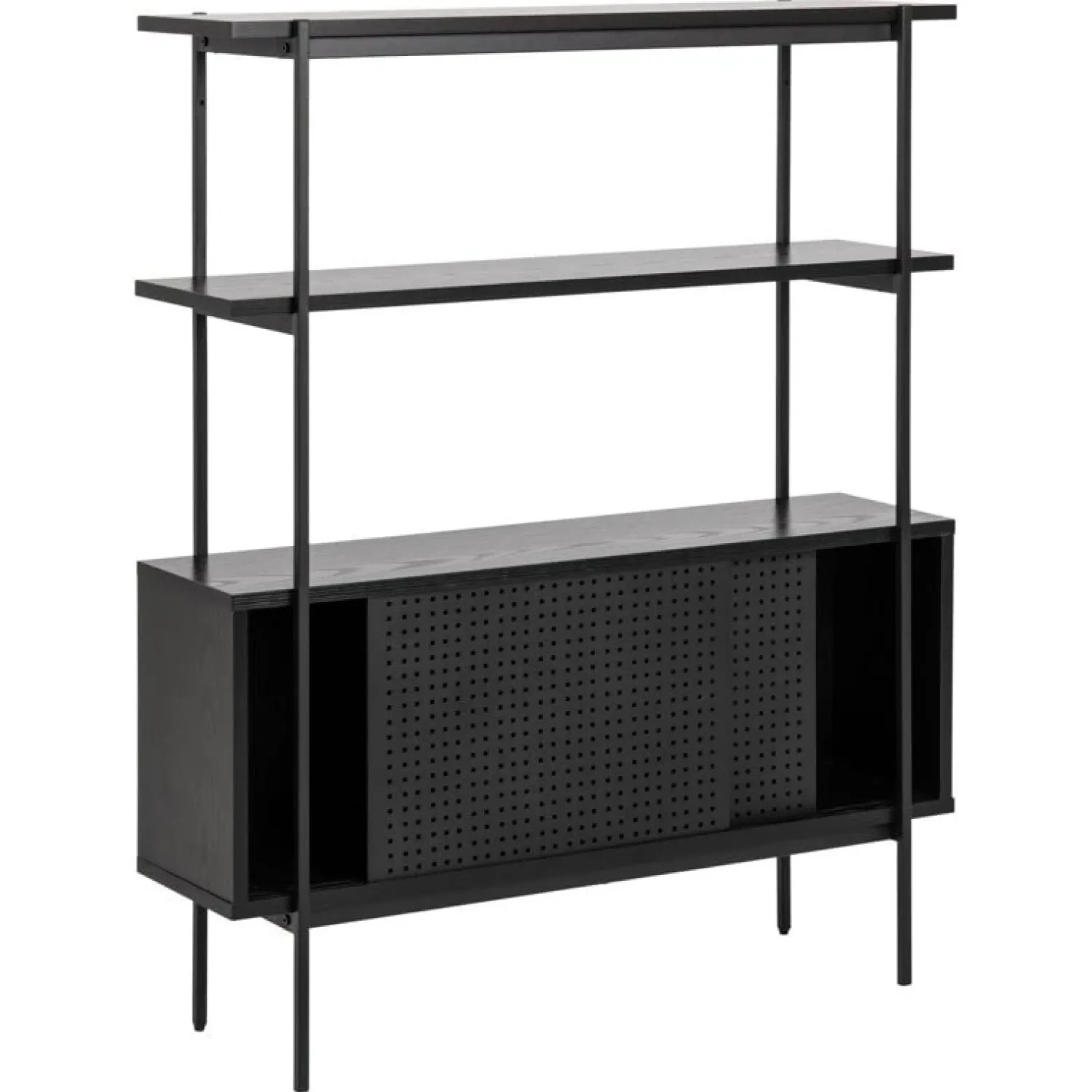 Nordhavn Boekenkasten|Industriele Kasten|Belvero Boekenkast Zwart 94cm