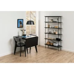 Nordhavn Boekenkasten|Industriele Kasten|Belvero open Boekenkast Zwart 94cm