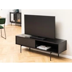 Nordhavn Industriele Kasten|Tv Meubels|Belvero Tv meubel Zwart 140cm
