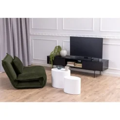 Nordhavn Industriele Kasten|Tv Meubels|Belvero Tv meubel Zwart 180cm
