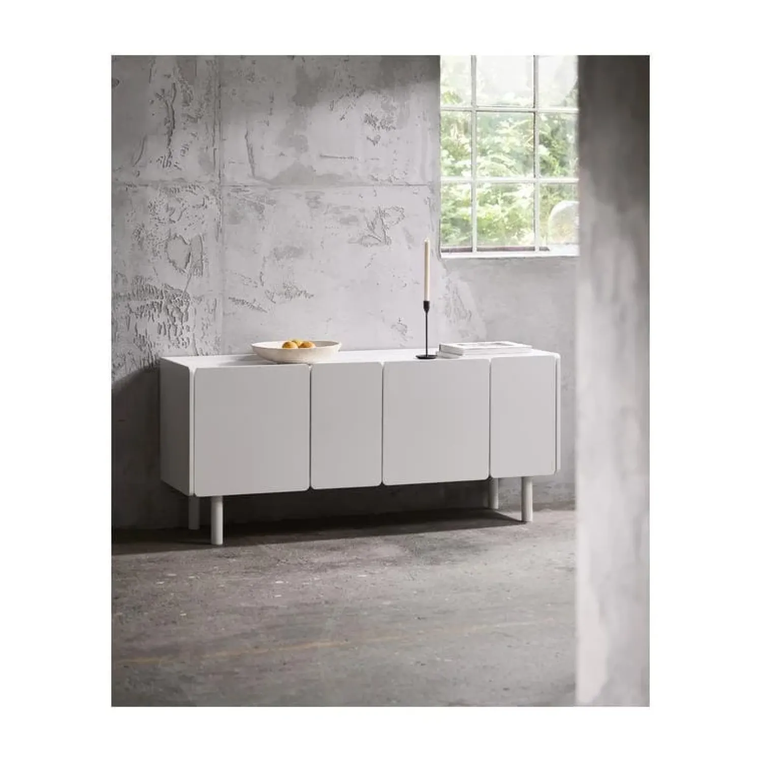 LykkeHome Dressoirs|Industriele Kasten|Benny Dressoir Wit 160cm
