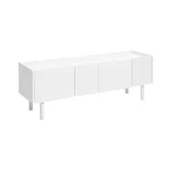 LykkeHome Industriele Kasten|Tv Meubels|Benny Tv meubel Wit 160cm