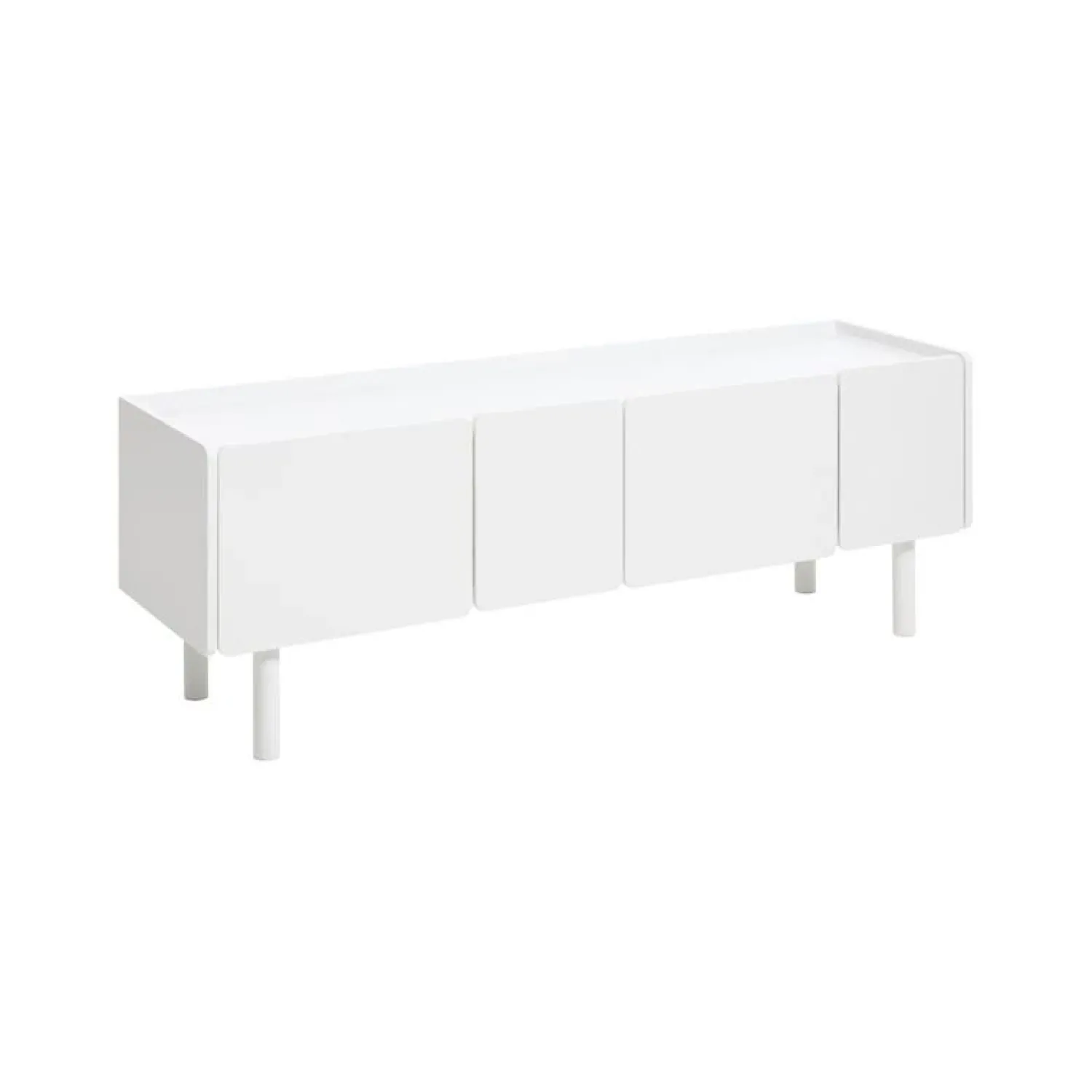 LykkeHome Industriele Kasten|Tv Meubels|Benny Tv meubel Wit 160cm