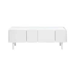 LykkeHome Industriele Kasten|Tv Meubels|Benny Tv meubel Wit 160cm