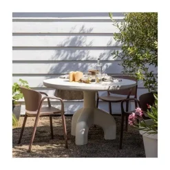 WOOOD Tuinstoelen|Bent Tuinstoel kunststof zalmroze