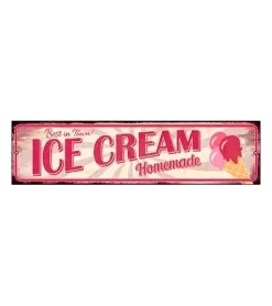 Metal Signs Metalen Borden|Best in town ice cream - metalen bord