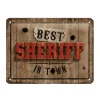 Metal Signs Metalen Borden|Best sheriff in town - metalen bord