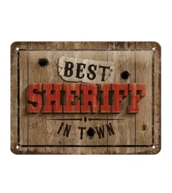 Metal Signs Metalen Borden|Best sheriff in town - metalen bord