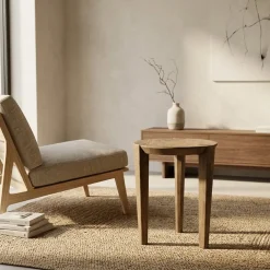 Eleonora Bijzettafels|Bijzettafel Davina mangohout 40cm