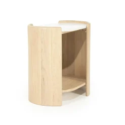 Eleonora Bijzettafels|Bijzettafel Don eikenhout 50cm