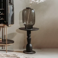 Tower living Bijzettafels|Bijzettafel Gambino rond Zwart Medium