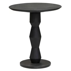 Tower living Bijzettafels|Bijzettafel Gambino rond Zwart Small