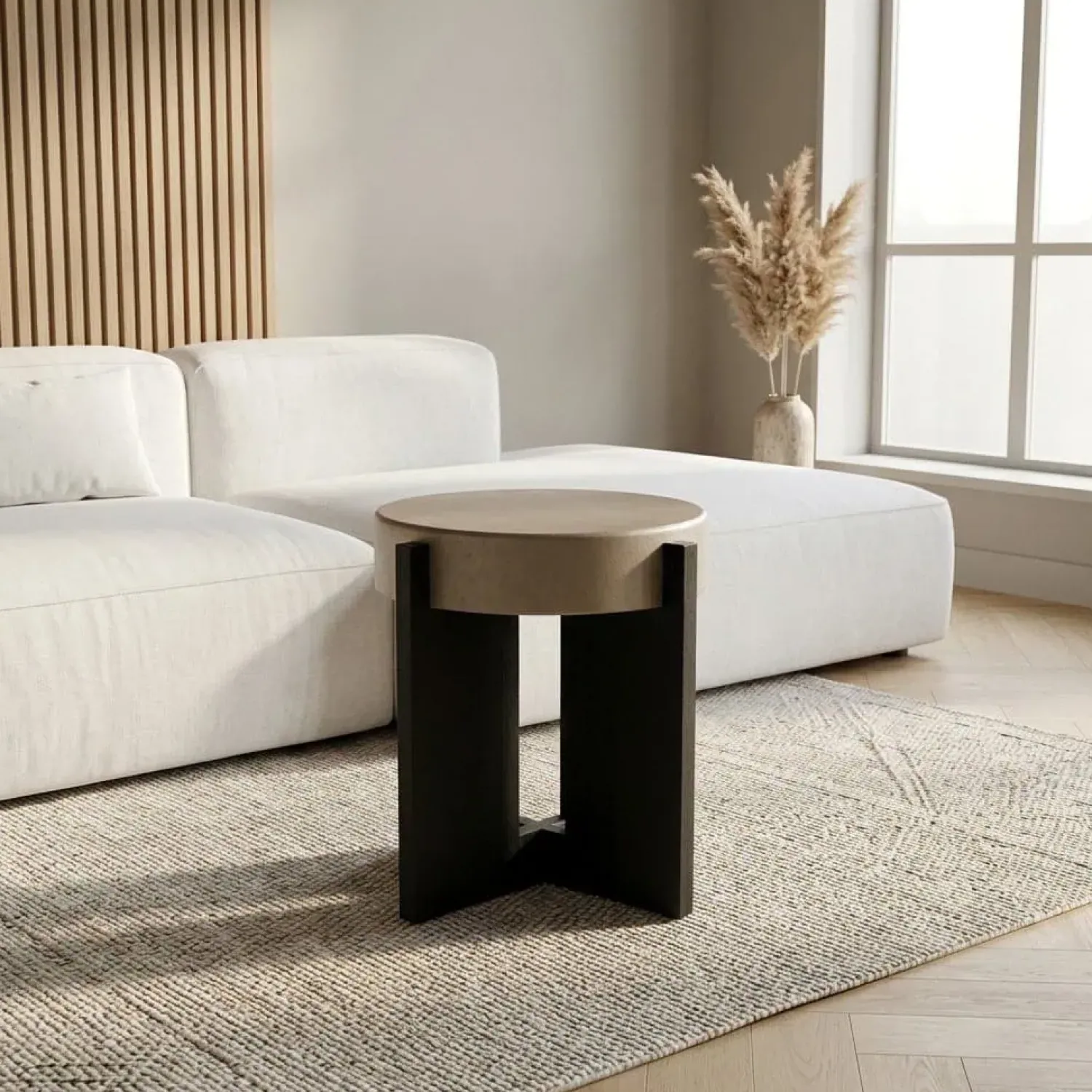 Eleonora Bijzettafels|Bijzettafel Juliet beige 40cm