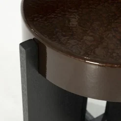 Eleonora Bijzettafels|Bijzettafel Juliet bruin 40cm