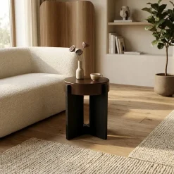 Eleonora Bijzettafels|Bijzettafel Juliet bruin 40cm