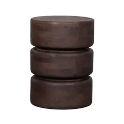 Label51 Bijzettafels|Bijzettafel Milly Espresso Mangohout 35cm
