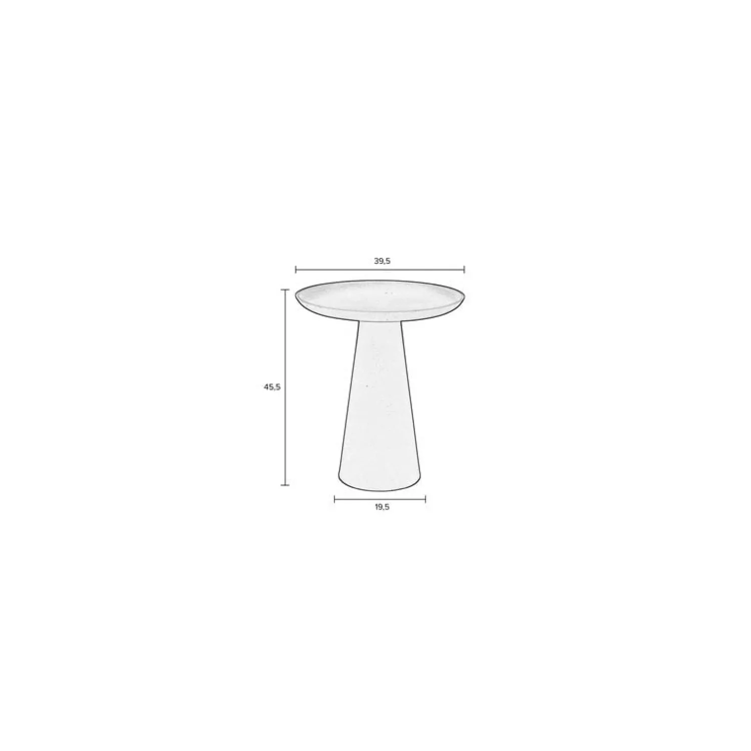 NORI Living Bijzettafels|Bijzettafel Ringar Groot Beige 39cm